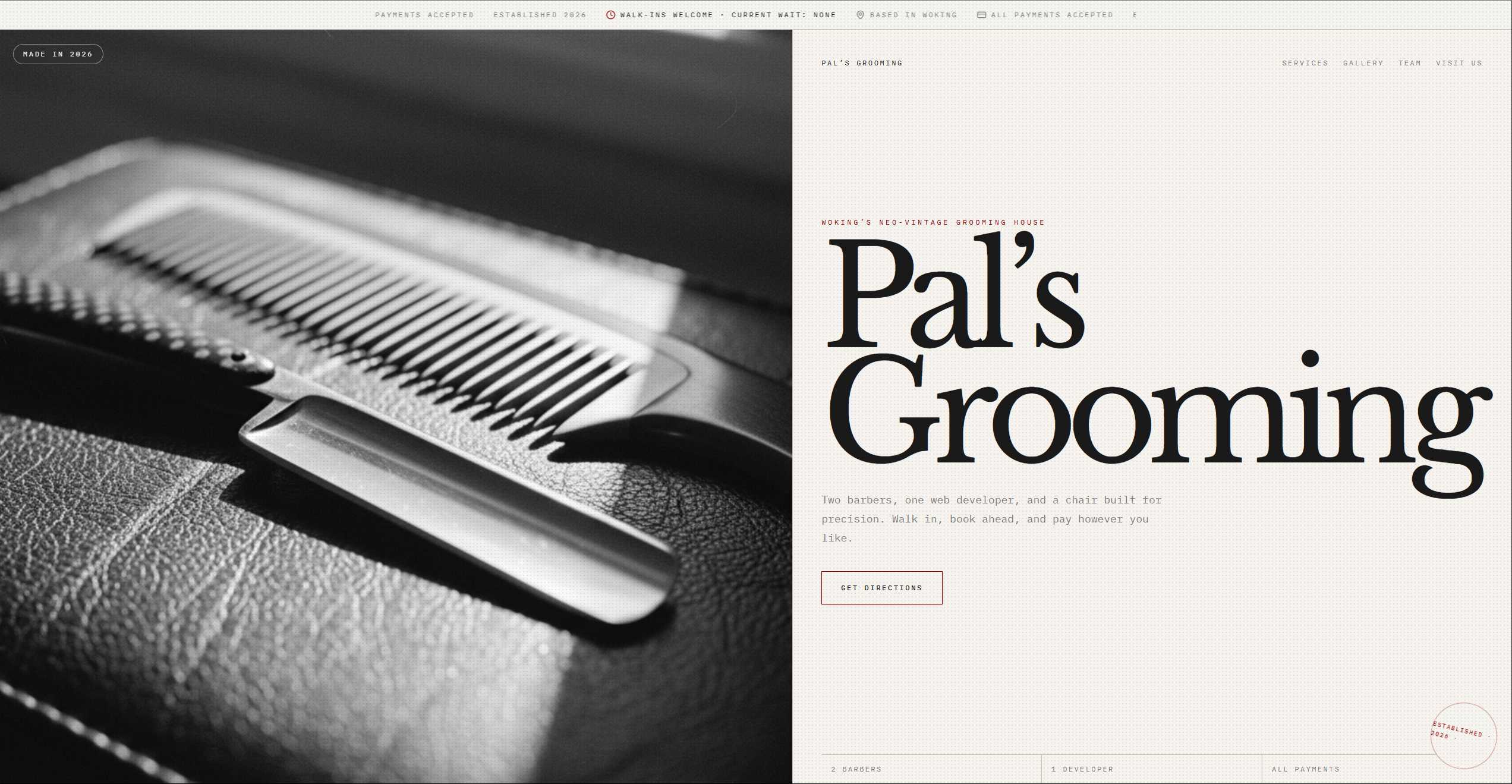 Barbershop Website